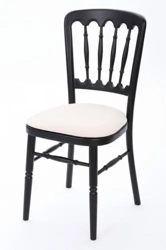 Cheltenham-Stuhl - Farbe: schwarz - Sitz: creme-wei�