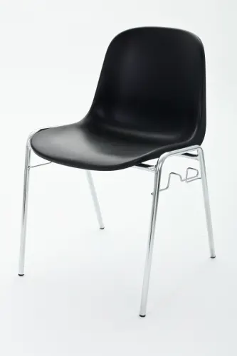 Schalenstuhl, Kunststoff, schwarz