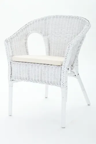 Polster f�r Rattan- oder Gartenstuhl, creme-wei�