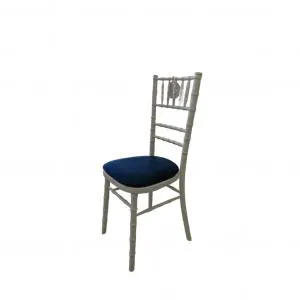 Polo Stuhl - Farbe: wei� - Polster: blau