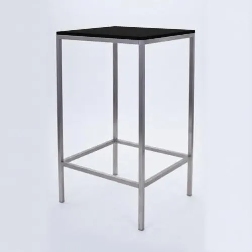 Stehtisch, Niro - Gr��e: 60 x  60 cm - Platte: schwarz