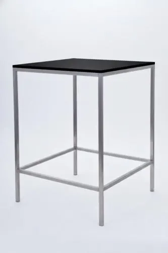 Stehtisch, Niro - Gr��e: 80 x  80 cm - Platte: schwarz