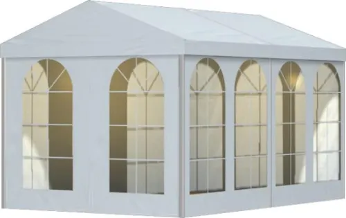 Festzelt - Breite: 4 m - L�nge:  33 m - Seitenh�he: 3 m - Firsth�he: 3,65 m