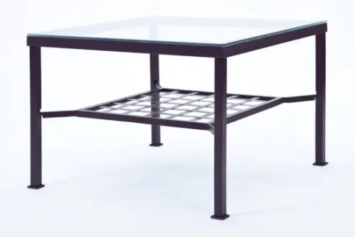 Couchtisch mit Glasplatte, schwarz