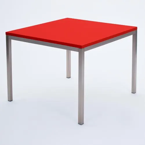 Couchtisch, Niro - Gr��e: 60 x 60 cm - Platte: rot
