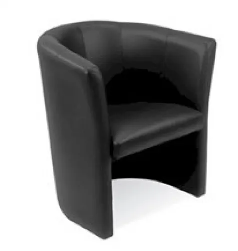 Lederfauteuil, runde Lehne