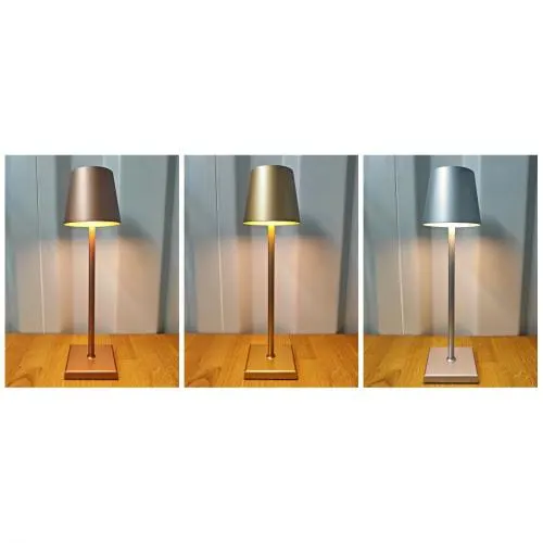 Tischlampe, Metallic
