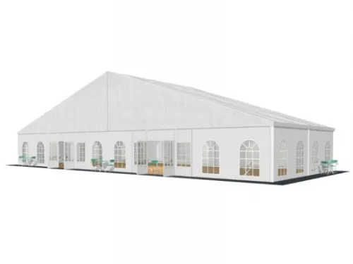 Gro�zelt hoch - Breite: 25 m - Seitenh�he: 4 m - Firsth�he: 8,14 m
