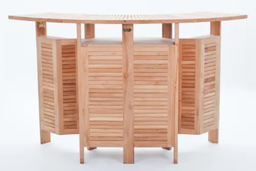 Bar aus Teakholz (Teilkreis 2m)