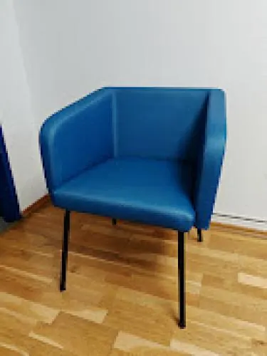 Vortragsstuhl, blau ca. 58 cm x 63 cm