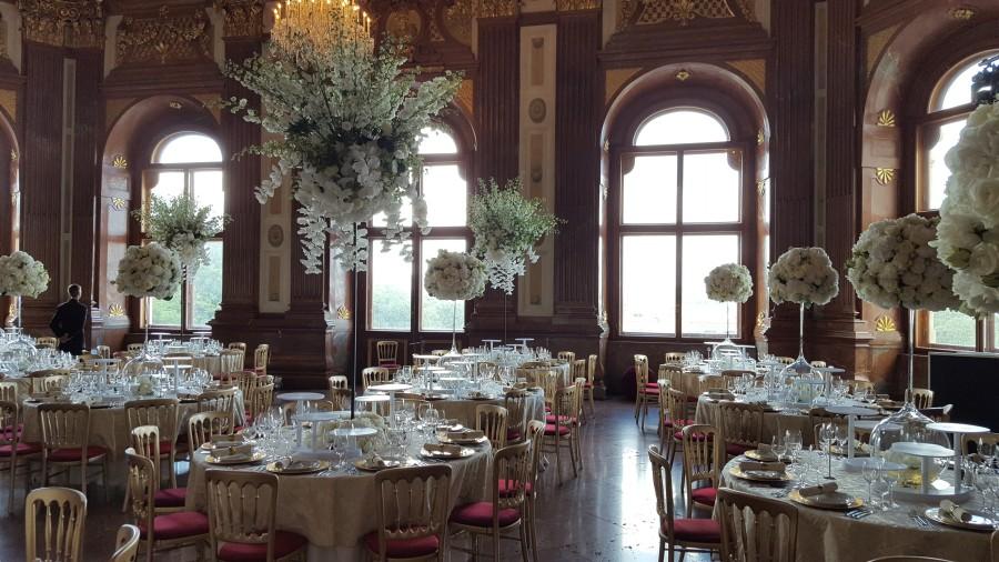 Goldstuhl mit Polster - Farbe: rot