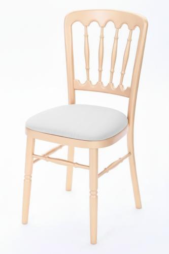 Cheltenham-Stuhl - Farbe: gold - Sitz: rein-wei�
