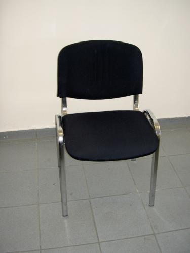 Polsterstuhl mit Chromgestell - Farbe: schwarz