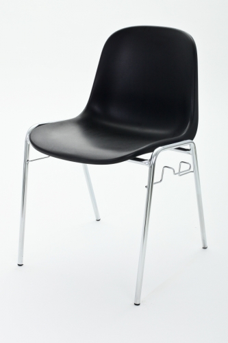 Schalenstuhl, Kunststoff, schwarz