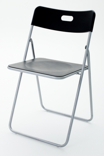 Kunststoff-Klappstuhl, schwarz