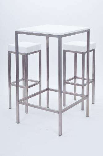Barhocker, eckig, wei�er Polster