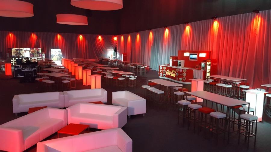 Barhocker, eckig - Sitz: roter Polster