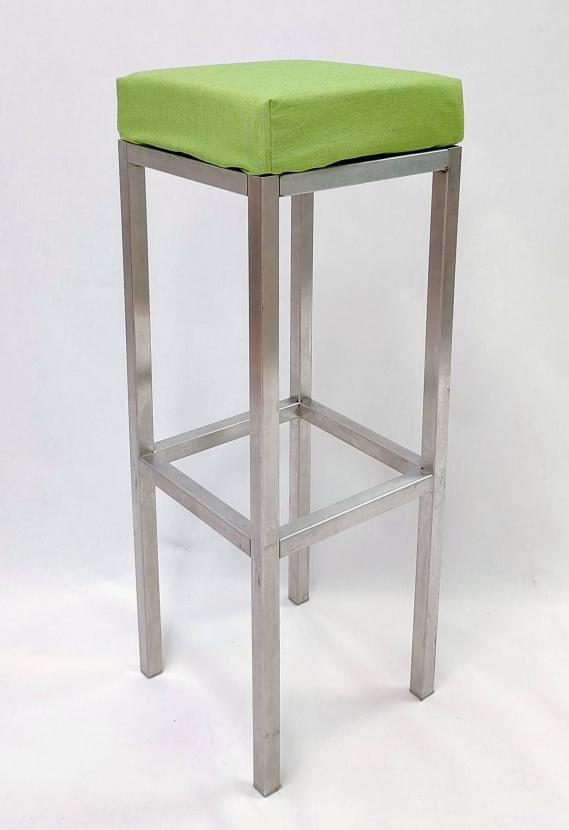 Barhocker, Niro - Sitz: Stoff - Gr�n