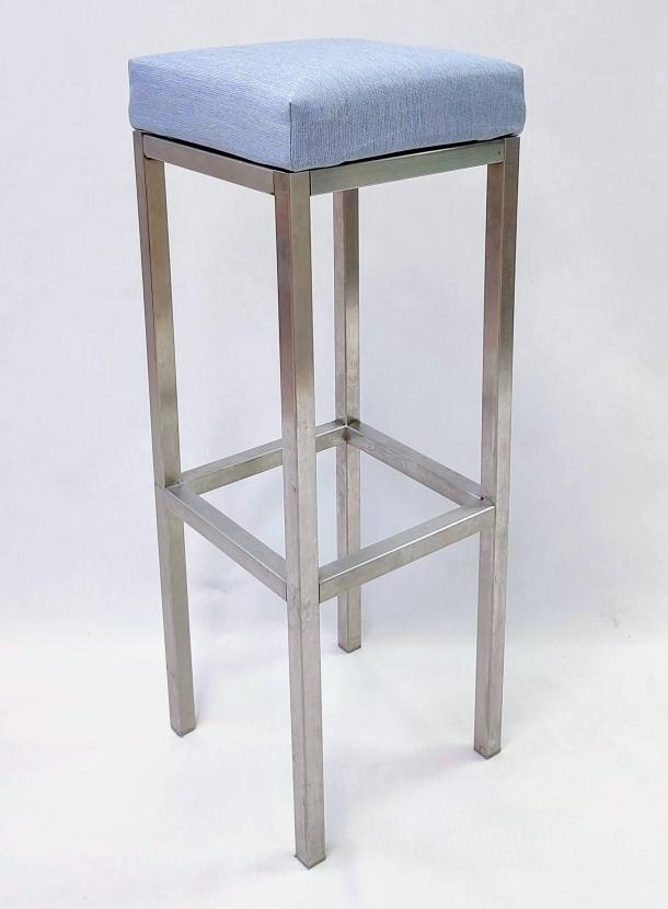 Barhocker, Niro - Sitz: Stoff - Denim