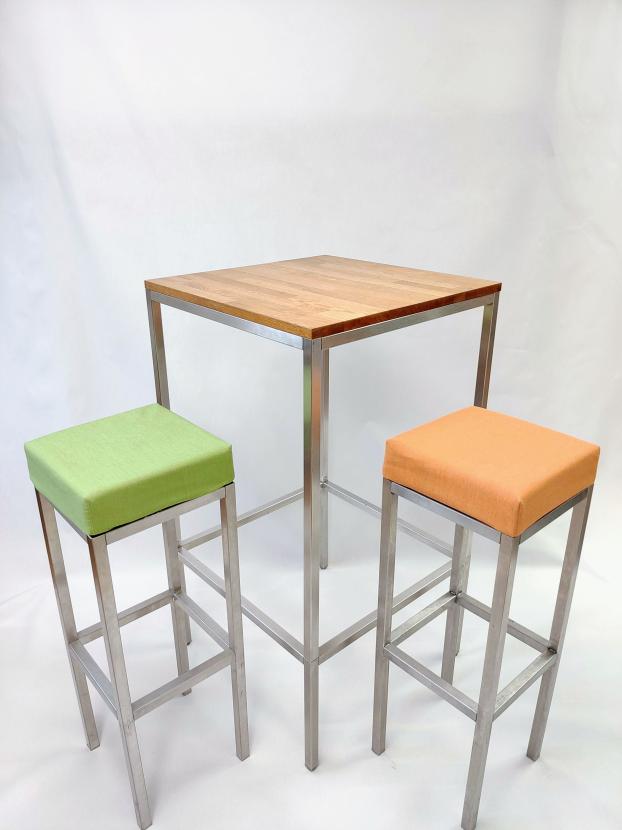 Barhocker, Niro - Sitz: Stoff - Orange