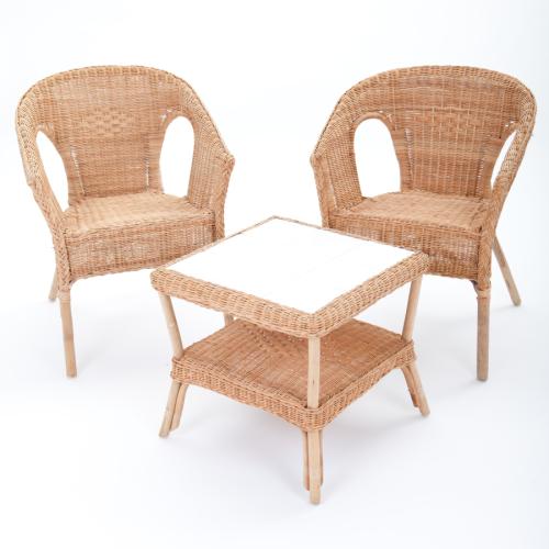 Rattanstuhl - Farbe: braun