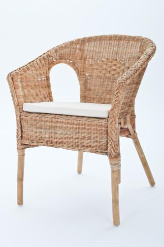 Rattanstuhl - Farbe: braun