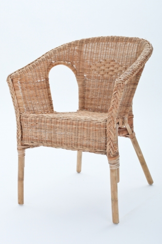 Rattanstuhl - Farbe: braun
