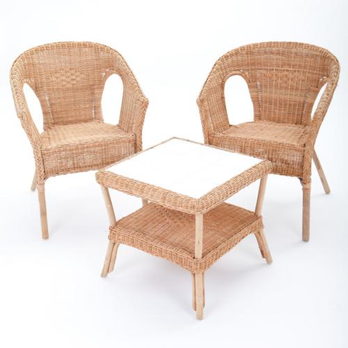 Rattanstuhl - Farbe: braun