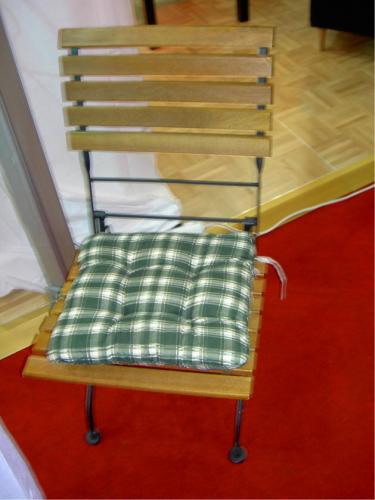 Polster f�r Gartenstuhl, gemustert - Farbe: gr�n