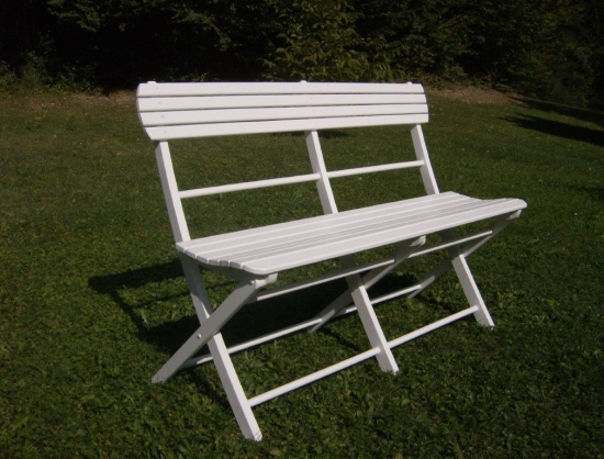 Gartenholzbank, wei�