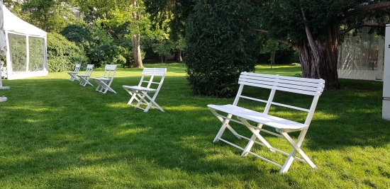 Gartenholzbank, wei�