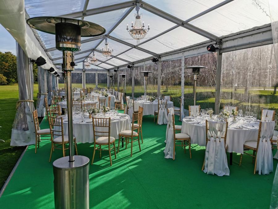 Polo Stuhl - Farbe: gold - Polster: creme-wei�