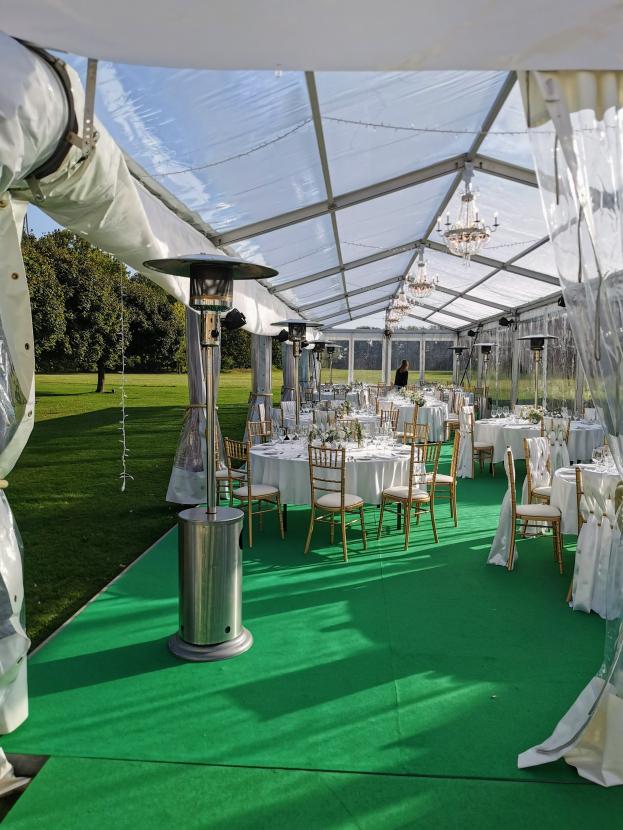 Polo Stuhl - Farbe: gold - Polster: creme-wei�