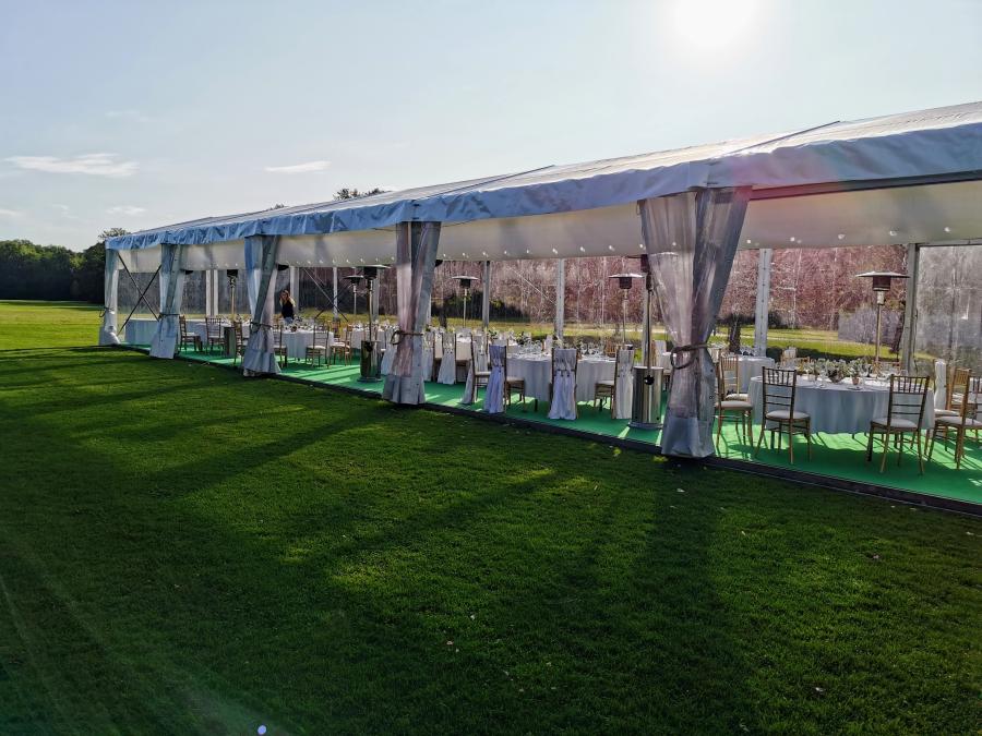 Polo Stuhl - Farbe: gold - Polster: creme-wei�