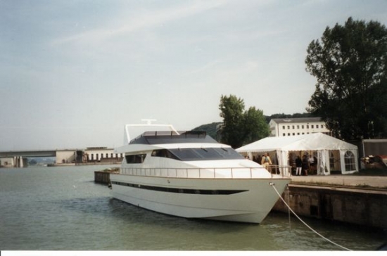 Partyzelt - Breite: 8 m - Seitenh�he: 2,30 m - Firsth�he: 3,60 m