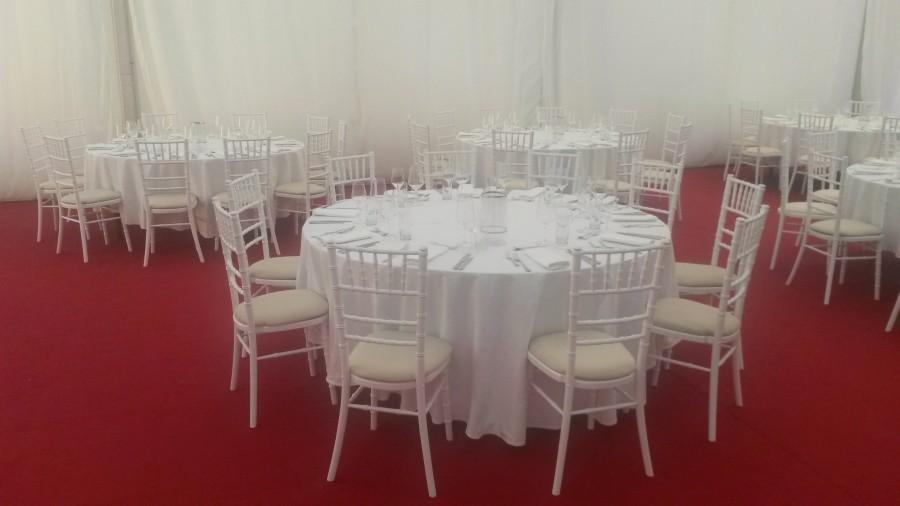 Bankett-Tisch, rund - Durchmesser: 165 cm, f�r 10 Personen