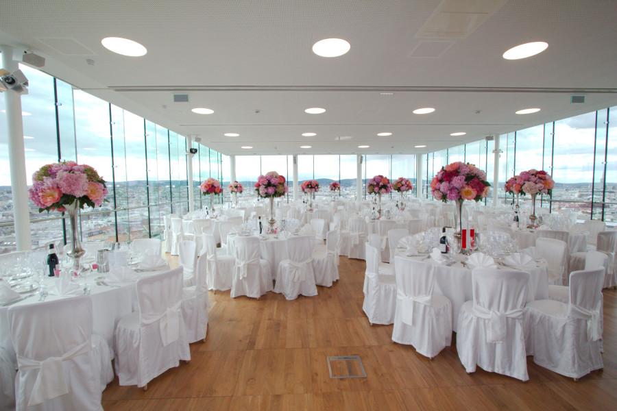 Bankett-Tisch, rund - Durchmesser: 165 cm, f�r 10 Personen