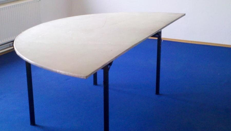 Bankett-Tisch, halbrund, 228 cm