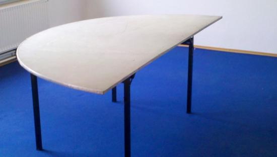 Bankett-Tisch, halbrund, 228 cm