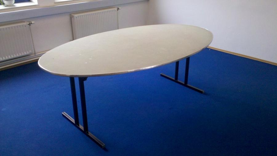 Bankett-Tisch, oval - Gr��e: 213 x 122 cm, f�r ca. 8 Personen