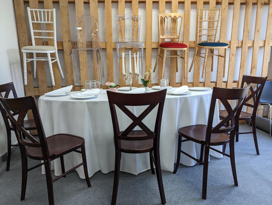 Bankett-Tisch, oval - Gr��e: 200 x 90 cm, f�r ca. 6-8 Personen