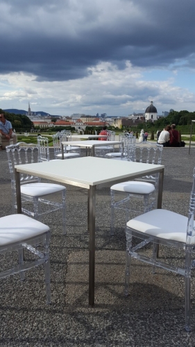 Esstisch, Niro - Gr��e: 60 x  60 cm - Platte: wei�