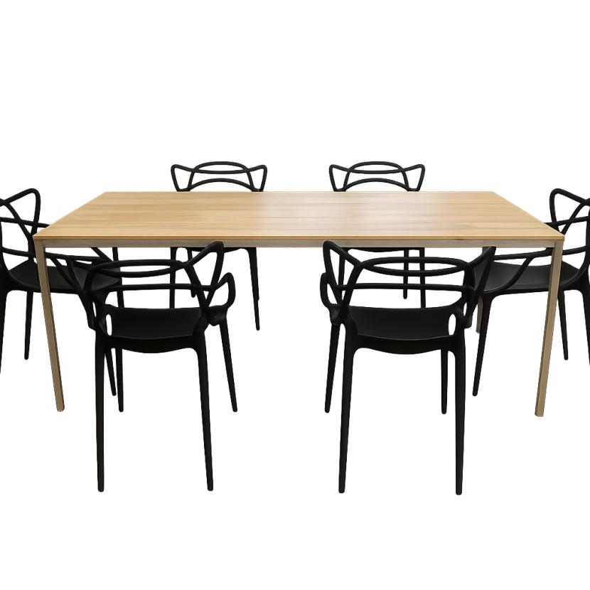 Esstisch, Niro - Gre: 80 x 180 cm  - Platte: Eiche