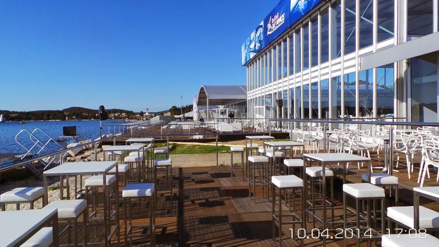 Stehtisch, Niro - Gr��e: 60 x  60 cm - Platte: wei�