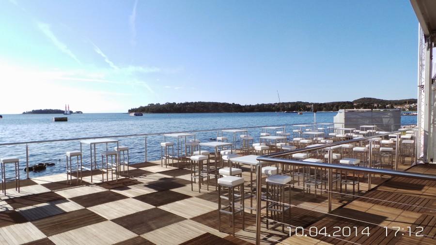 Stehtisch, Niro - Gr��e: 60 x  60 cm - Platte: wei�