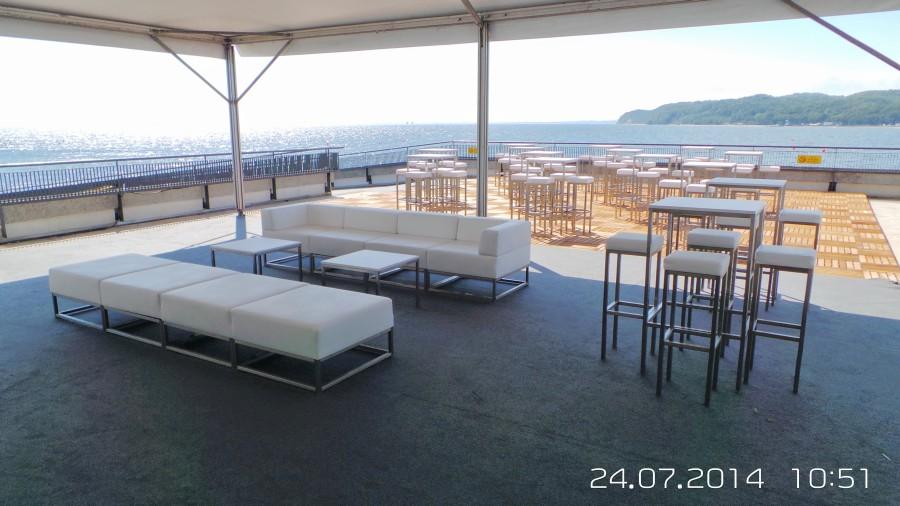 Stehtisch, Niro - Gr��e: 60 x  60 cm - Platte: wei�