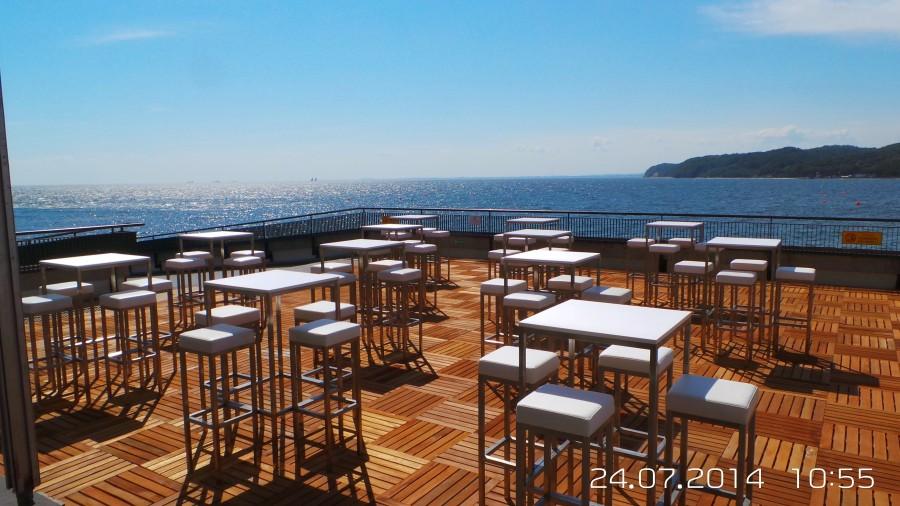 Stehtisch, Niro - Gr��e: 60 x  60 cm - Platte: wei�