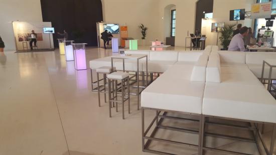 Stehtisch, Niro - Gr��e: 60 x  60 cm - Platte: wei�