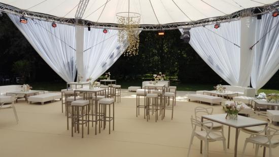 Stehtisch, Niro - Gr��e: 60 x  60 cm - Platte: wei�