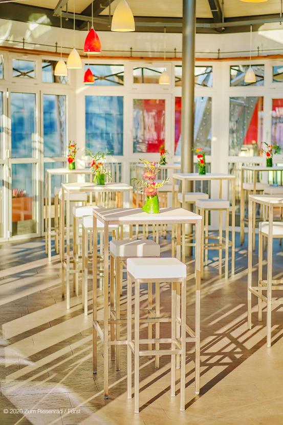 Stehtisch, Niro - Gr��e: 60 x  60 cm - Platte: wei�